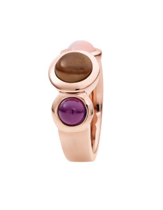 Ring with chalcedony and hydro