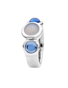 Ring with chalcedony and hydro