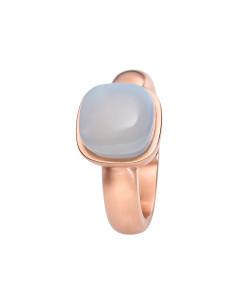 Anillo con calcedonia
