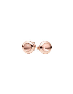 Pendientes Acero rosa con cuarzo rosa