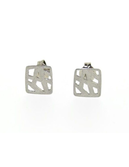 Cuadrado Recortado Oro Gris 18 kt