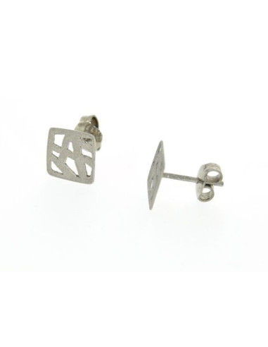 Cuadrado Recortado Oro Gris 18 kt
