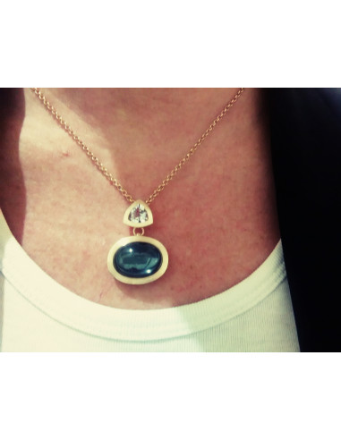Colgante Topacio Azul
