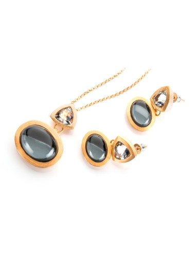 Pendientes Topacio Azul