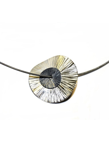 Circles Hammered Necklace
