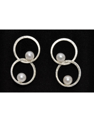 Earrings Pearls Hoops