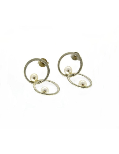 Earrings Pearls Hoops