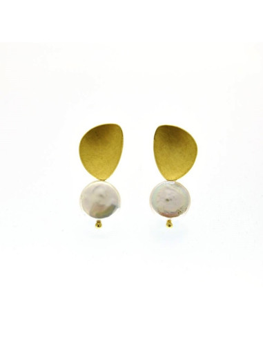 Pendientes Oro Perla