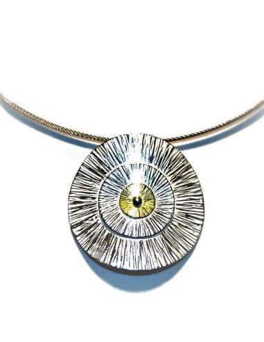 Circles Hammered Necklace