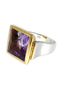 Anillo Amatista Cuadrada