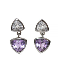 Amathyst / Quars earrings