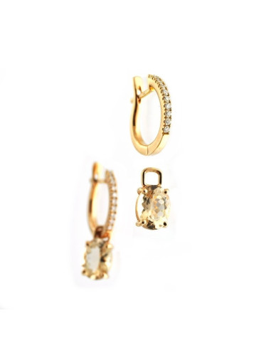Pendientes Topacio Azul