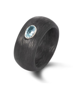 Anillo carbón Topacio