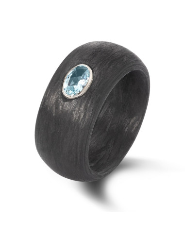 Anillo carbón Topacio