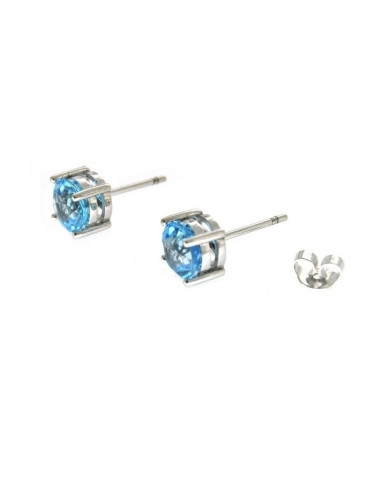 Pendientes Topacio Azul