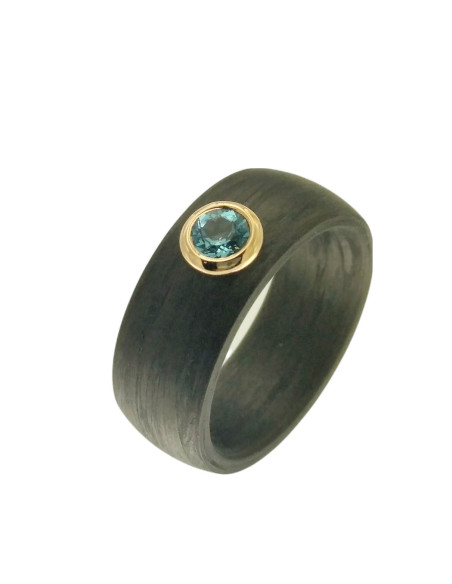 Anillo carbón Topacio Swiss