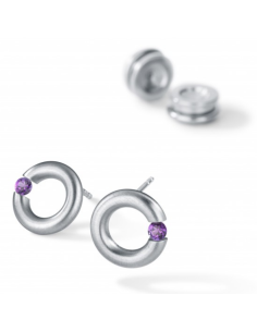 Pendientes Diamantes Redondo Acero
