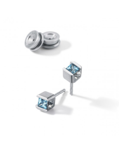 Pendientes Cube Topacio