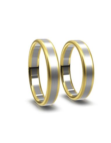 Bicolor wedding rings