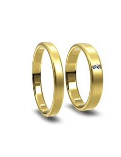 Oval 2 diamonds wedding rings