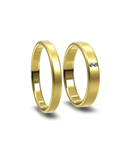 Oval 2 diamonds wedding rings