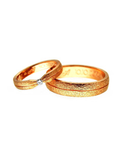Textura wedding rings