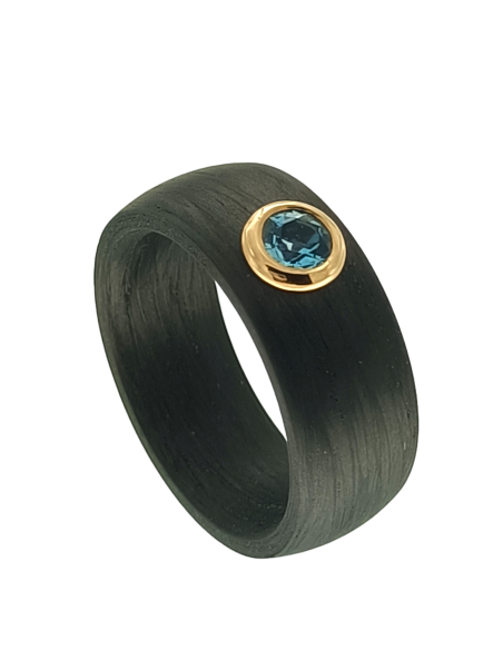 Anillo carbón Topacio Swiss