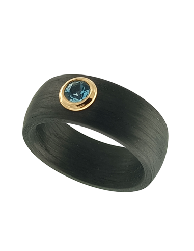 Anillo carbón Topacio Swiss
