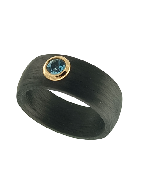 Anillo carbón Topacio Swiss