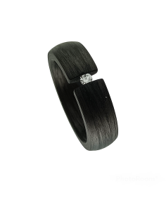 Anillo carbón Diamante Tensión 2