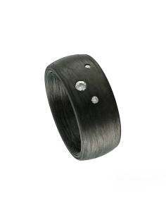 Anillo carbón Diamantes