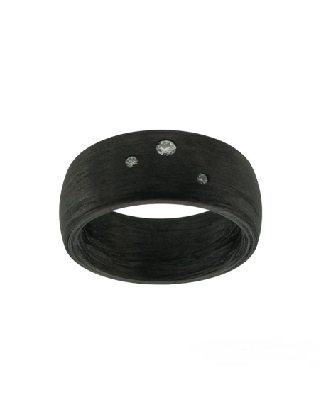 Anillo carbón Diamantes