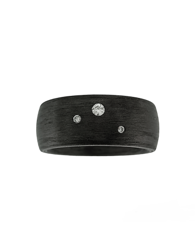 Anillo carbón Diamantes