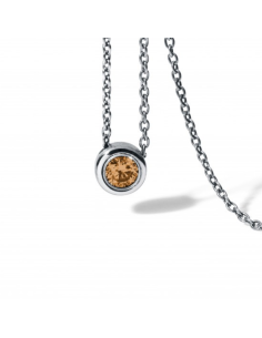 citrin necklace  Round Steel