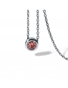 Rhodolita necklace  Round Steel