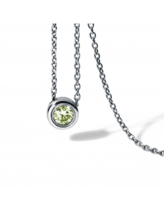 Rhodolita necklace  Round Steel