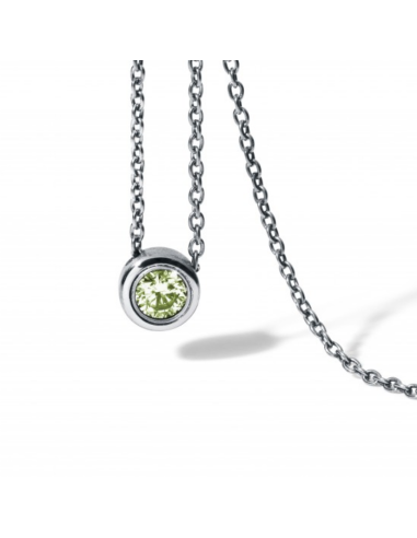 Rhodolita necklace  Round Steel