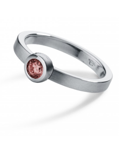 Rhodolit Ring  Round Steel