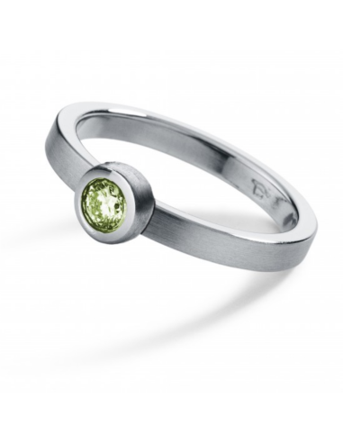Peridot Ring  Round Steel