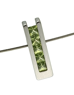 Colgante peridoto Acero