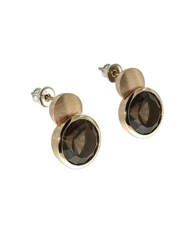 Pendientes Cuarzo fumé