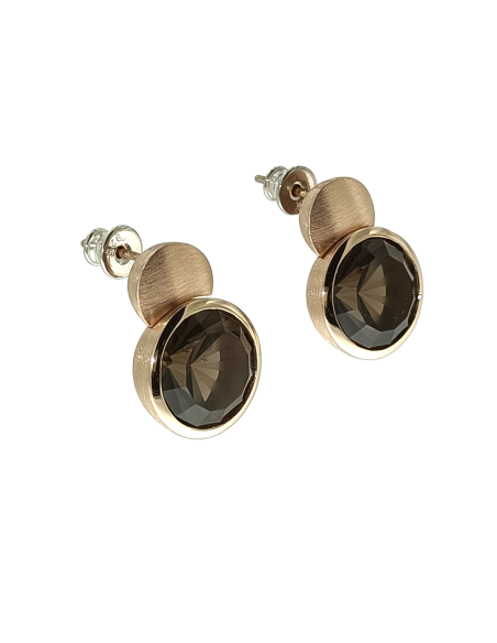Pendientes Cuarzo fumé