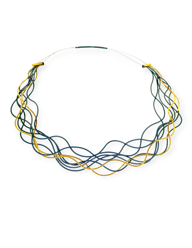 Big Leaves Necklace Bicolor