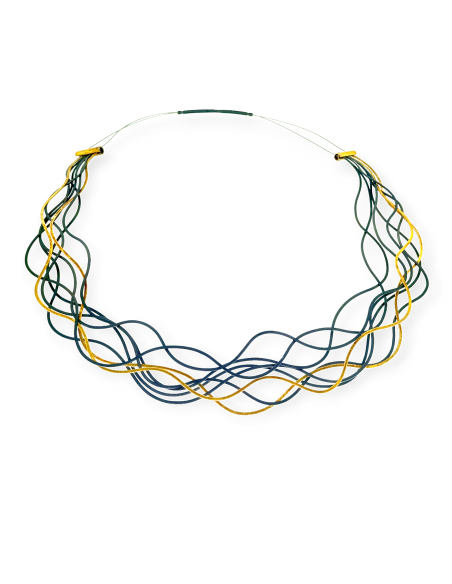 Big Leaves Necklace Bicolor