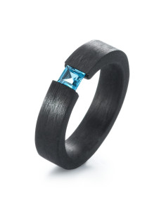 Anillo carbón Amatista Tensión