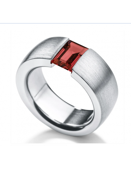 Rhodolite Ring Baguette