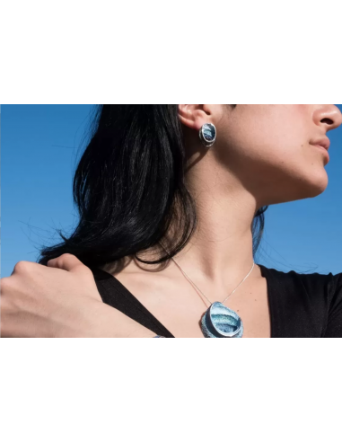 Pendientes Sinera Azul Grande