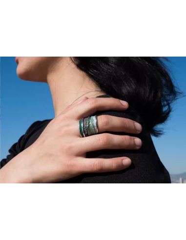 Anillo Sinera Verde Esmeralda