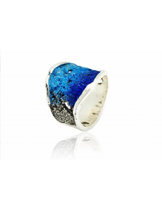 Anillo Intenzza Azul Electrico Pequeño