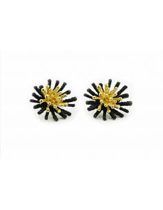 Pendientes "Espores" grandes GoldenBlack Premium